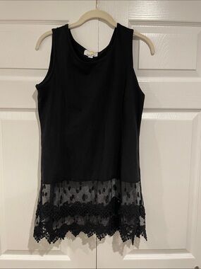 Kathleen Kirkwood Black Sleeveless Knit Top